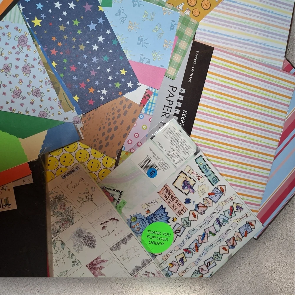 NEW Scrapbook Colorful Paper Set - Picture 4 of 6